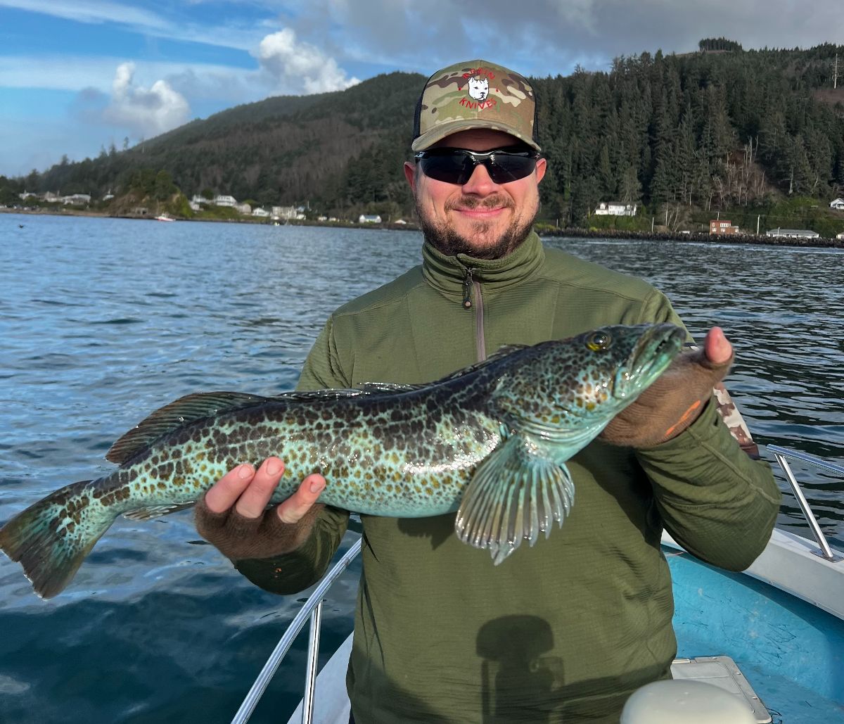 David McMurtey of Hillsboro found a window on Sunday, hooking up with his first lingcod last w...jpg
