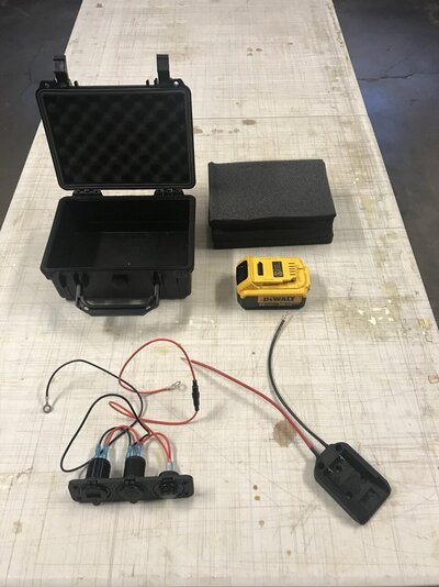 Battery box for kayak fish finder